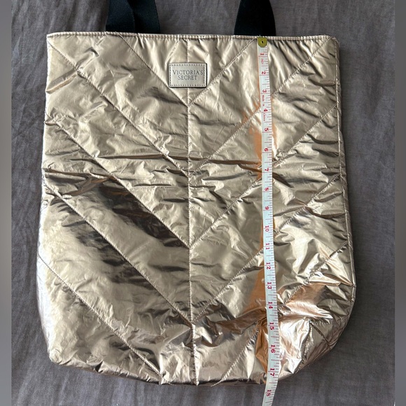 Victoria's Secret Quilted Gold Tote Bag - Picture 7 of 7